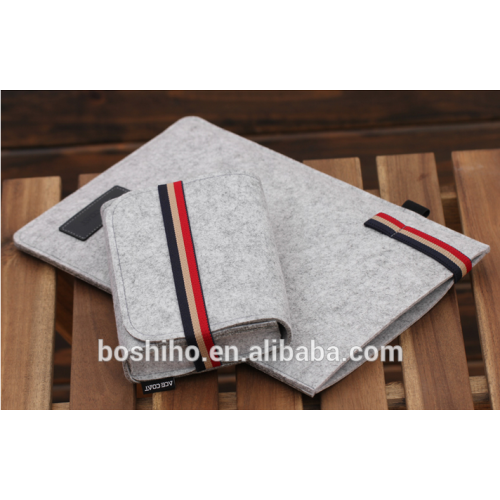 Custom Fashion Felt Wool Sleeve Elastic Ultrabook Laptop bag case for Apple Macbook